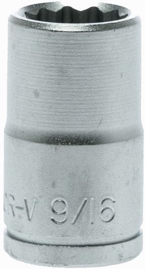 Teng M120118c Regular a/F Bi-Hexagon Socket 9/16in 1/2in Square Drive, Silver, 9/16in A/F - Image 3