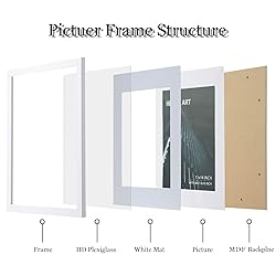 HEART ART White 11x14 inches Picture Frame Set of