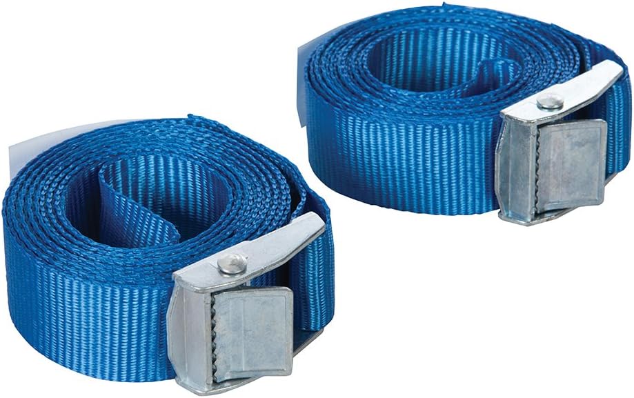 Silverline Cam Buckle Tie Down Straps 2.5m x 25mm 2 Pack Cargo Lashing