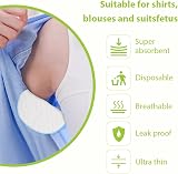 LOPHE 40Pcs Armpit Sweat Pads Underarm Sweat Patches Invisible Ultra Thin view 2