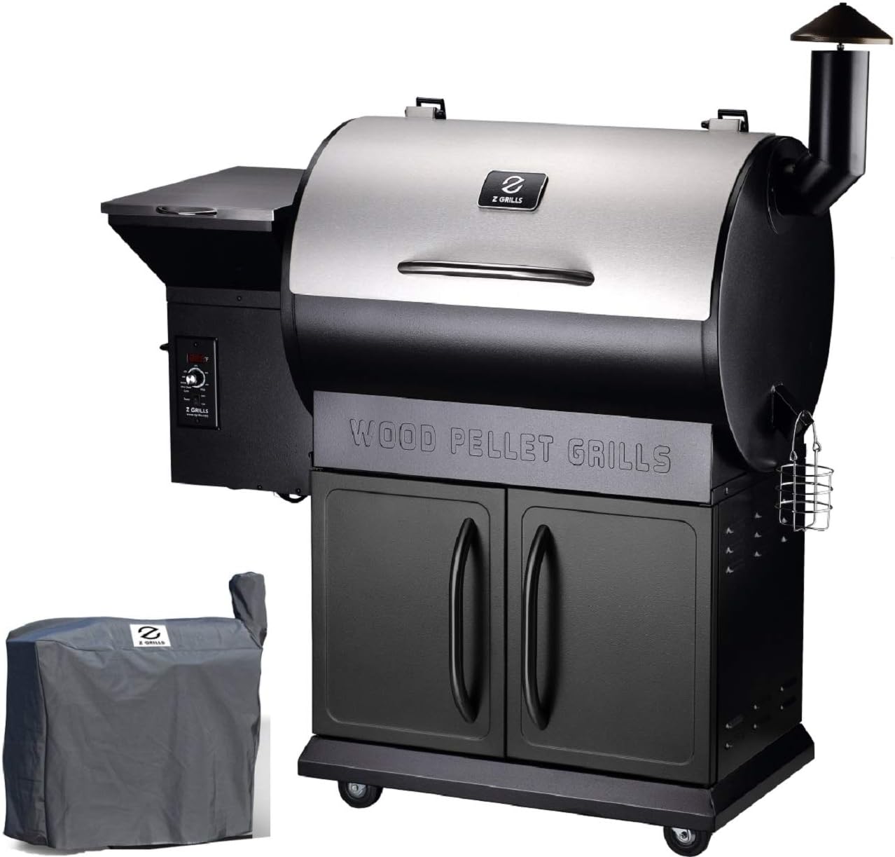 Z Grills Zpg 700e 2020 Upgrade Wood Pellet Grill Smoker 8 In 1 Bbq Grill Auto Temperature Control Inch Cooking Area 700 Sq In Stainless Black Amazon Ca Home Kitchen