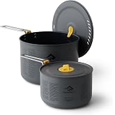 Sea to Summit Frontier Ultralight Two Pot Set for Camping, 1.3-Liter Pot and 3-Liter Pot