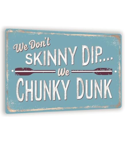 Targa In Metallo Vintage We Dont Skinny Dip We Chunky