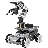 HIWONDER ROS2 Robot Car with OpenClaw Gemini ChatGPT Large AI Models 3D Vision SLAM Mapping 6DOF Robotic Arm Voice Control Programming Learning Robot Kit, ROSOrin Pro Advanced Kit Without Controller