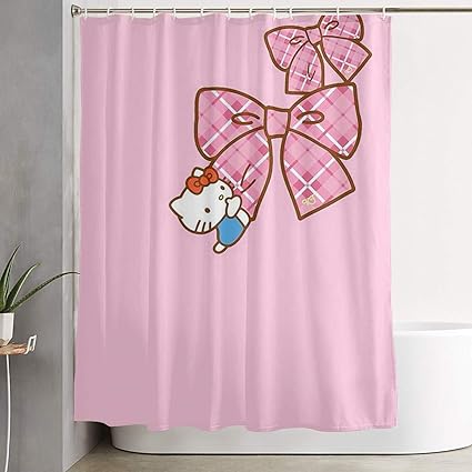 Amazon Com Liuyan Shower Curtain With Hook Hello Kitty With