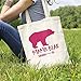 Pink Mama Bear Canvas Tote Bag