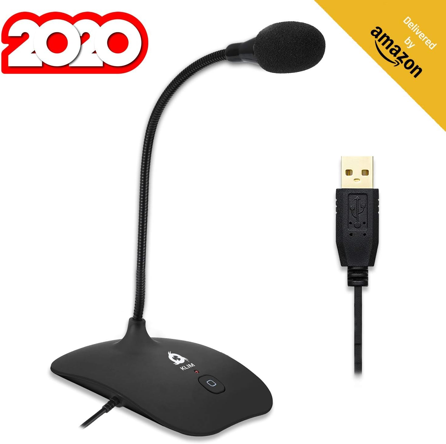 KLIM Talk - USB Desk Microphone for Computer - Compatible with Any PC, Laptop, Mac, PS4 - Professional Desktop Mic with Stand - Recording, Gaming, Streaming, YouTube, Podcast Mics, Studio Microfono: Electronics