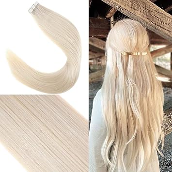 Amazon Com Youngsee Tape In Blonde Hair Extensions Remy Human