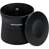 Normcore 51mm Magnetic Dosing Cup, Barista Espresso Coffee Grinder Dosing Tools Fit 51mm Delonghi Dedica &amp; La Specialista Portafilter, Matte Black Anodized Aluminum