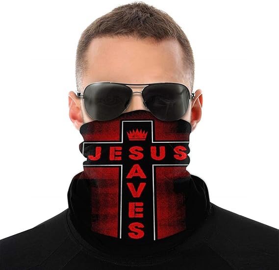 Christian Jesus Saves Men Women Neck Warmer Face Mask Bandanas Hat Clothing