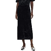 LE BOP Women's Fuzzy Midi Skirt