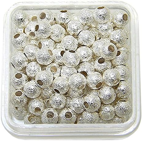 ROUND METAL SPACER BEADS 4mm choice of finishes STARDUST 100pc (Silver Plated)