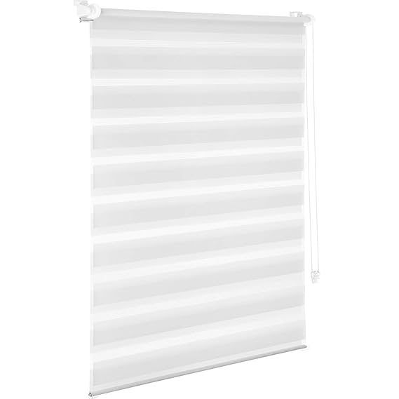 TecTake Doppelrollo Duo-Rollo Klemmfix -Diverse Größen- (90x150cm)