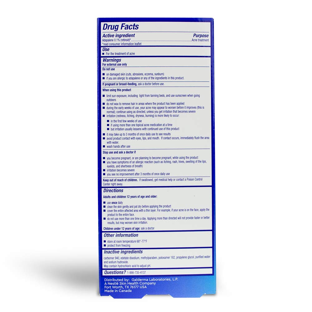 Differin Acne Treatment Gel, Acne Spot Treatment for Face w/ Adapalene, 15g, 30 Day Supply, unscented 0.5 Ounce: Beauty