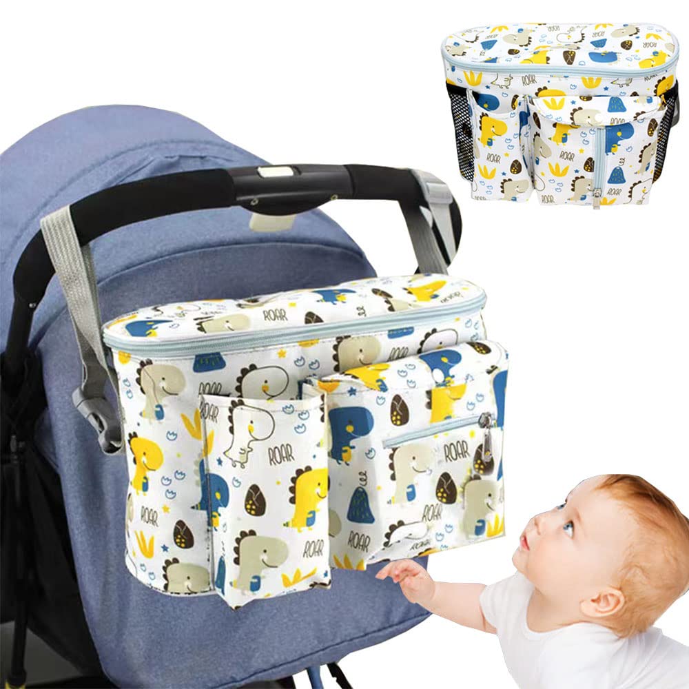 DZOZO Stroller Organizer Bag Stroller Hanging Bag Diaper Bag Portable Baby Case Stroller Accessories Bag Baby Pram Bottle Hanging Basket Storage Bag Stroller Accessories Multifunctional