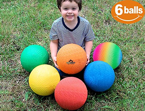 ToysOpoly Playground Balls 8.5 inch Dodgeball (Set of 6) Kickball for Kids and Adults - Official Siz - //coolthings.us