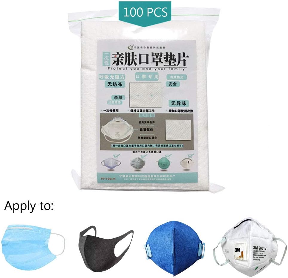 Disposable Mask Pad, Face Mask Replacement Pad Mask Inner Pad Gasket Replacement Filter Pads Respirator Mask Filter Cotton for N95 Mask Gasket Filter