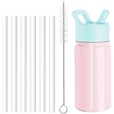 Replacement Straws Compatible with Simple Modern Kids Water Bottle 14oz-6Pack BPA-Free Straws and 1 Pack Brush