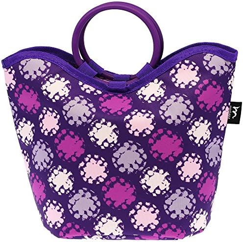 Merkapa Insulated Lunch Bag Thermo Cooler Tote (Lavender Pink Splotches)