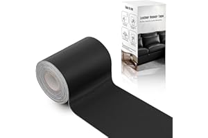 OcePor Self Adhesive Leather Repair Patch, 4 x 60 inch Leather Repair Tape, Leather Patches for Furniture, Vinyl Repair Kit for Couches, Boat Seats, Furniture, Cars(Black)