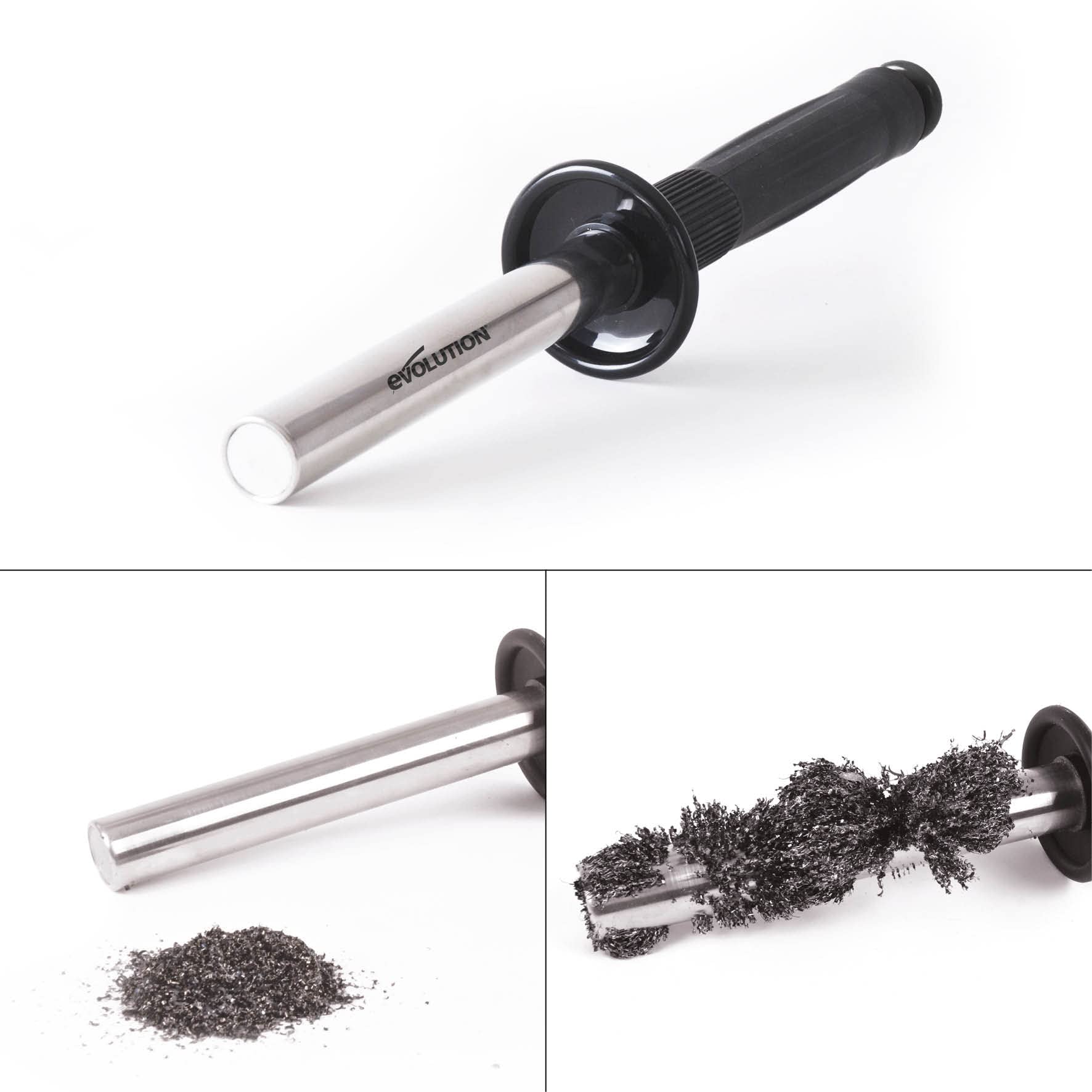 Evolution Power Tools Cyclone Magnetic Swarf & Chip Collector Wand - Pickup Magnet Tool For Metal Cuttings & Shavings