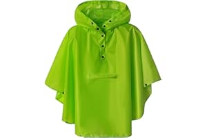 SaphiRose Lightweight Kids Rain Poncho Jacket Waterproof Outwear Rain Coat