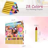 ACWOO 28 Color Face Body Crayon Kit Non-Toxic Safe for Kids Halloween Party view 3