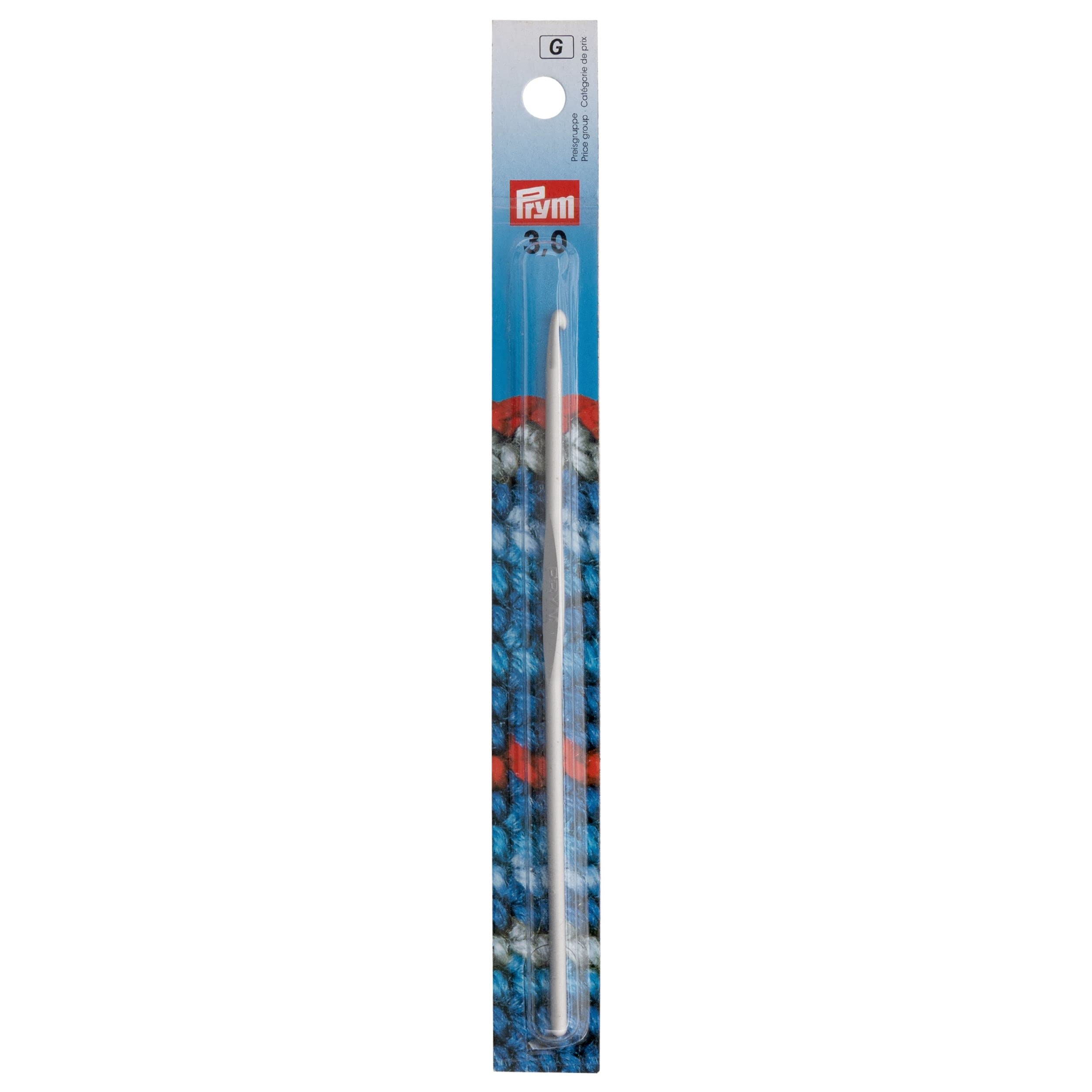 Prym - Wool Aluminium Grey (14cm, 3.00mm) Crochet Hook - 1 Crochet Hook