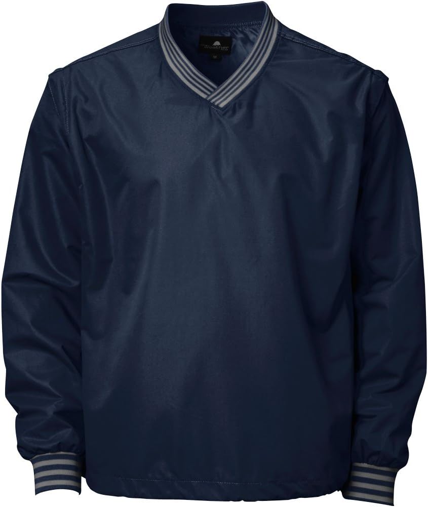 The Weather Apparel Co Microfiber V Neck Golf Windshirt Navy/Grey Large