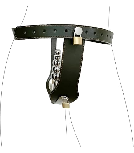 Ceinture De Chasteté Femme Acier Inoxydable Réglable - Noir - Neuf