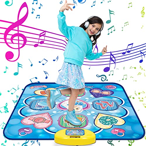 ANNKIE Dance Mat for Kids, Toys for 3 4 5 6 7 8+ Year Old Girls, Frozen Theme Dance Pad Toys for Kids, Contains 5 Modes, 3 Challenge Levels, Built-in Music, Christmas Birthday Gifts for Girls Age 3-8