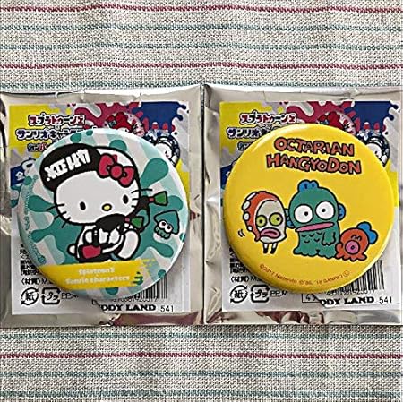 Amazon スプラトゥーン2 サンリオ コラボ 缶バッジ キティ ハンギョドン アニメ 萌えグッズ 通販