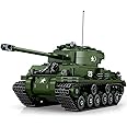 MISINI 77030 M4A3E8 Sherman Medium Tank Building Block Kit, World of Tanks Authorized Products, Comes with Tank World Game Item Exchange Card, 836 Pcs 1:30 Adult Building Block Armored Car Model Toy