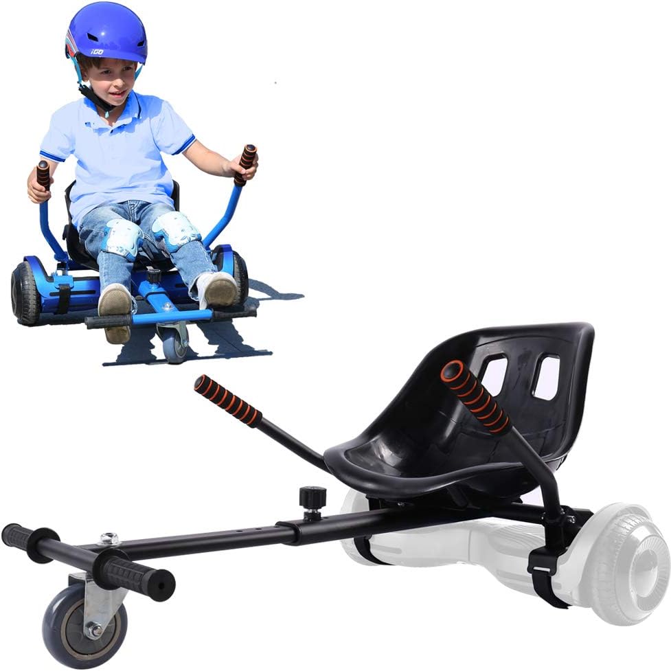 Hoverboard Seat Attachment, Go Kart, Hoverboard Go Cart Accessories, Heavy Duty Frame, Fun for Kids Fits 6.5"/8"/10", Go Kart Conversion Kit For Hoverboard