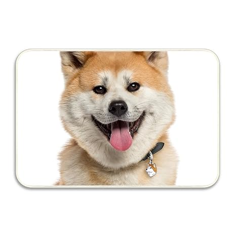 Amazoncom Smile Shiba Inu Indooroutdoor Rubber Floor Mat