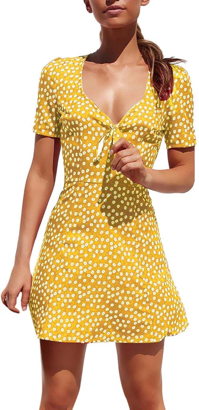 yellow sundress short