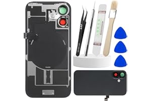 Olivechard OEM for iPhone 16 6.1inch Back Cover Glass Replacement () Rear Cover All Necessary Parts with Metal Frame Magnet C