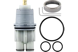 BUWTIQ RP46074 Shower Cartridge for Delta MultiChoice 13/14 Series Shower Faucet Single Handle, Replacement Monitor Pressure Balance Cartridge, Including RP22734 Bonnet Nut