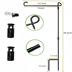 Akeydeco Garden Flag Pole Stand Holder, 10 Pack