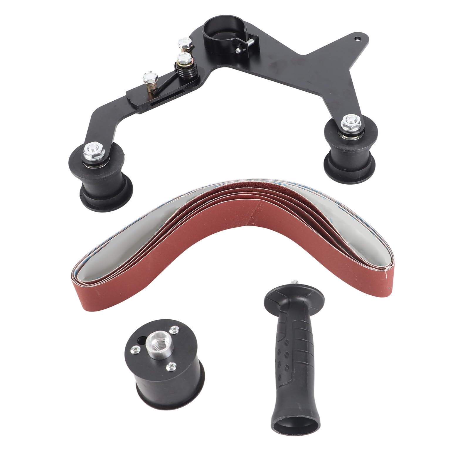 Mini Belt Sander for DIY Sanding and Polishing, Stainless Steel Tube Grinder Tool with M14 Angle Grinding Attachment, Round Pipe Wire Drawing Machine, Portable Sanding Machine