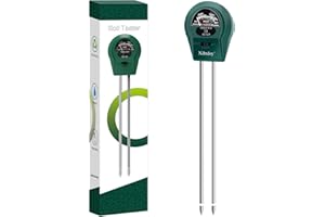 Nihtdoy Soil Moisture Meter for Plant - 3 in 1 Soil Tester for PH/Sunlight Intensity Gauge/Hygrometer Sensor, Great for Garden, Indoor and Outdoor Plants (No Battery Required)