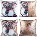 EVERMARKET Mermaid Throw Pillow Cover,Magic Reversible Sequin Pillow Case, Cute Pet Pattern Throw Cushion Pillow Case Decorative Pillow That Change Color 16