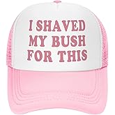 Funny Trucker Hats for Women Pink Hot Pink Men Funny Gag Baseball Hat for Girls Humor Gift Men