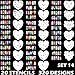 Custom Body Art Airbrush Nail Stencils - Design Series Set # 14 Includes 20 Individual Nail Templates with 16 Designs each for a total of 320 Designs of Series #14