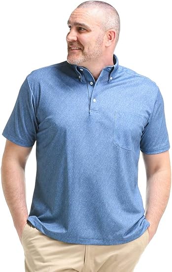 Amazon サカゼン B T Club 大きいサイズ メンズ ドライ ストレッチ 鹿の子 ボタンダウン 半袖 ポロシャツ ポロシャツ 通販