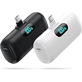 [2-Pack]Portable Charger for iPhone 17/16/15,Mini Power Bank 5000mAh PD USB C Portable Phone Charger,Travel Essential Battery Pack for iPhone 17/17 Air/16/16 pro/15/15 pro Max/Android/Samsung/Moto/LG