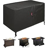 SheeChung Rectangular Fire Pit Cover Fits 40-44 Inch Fire Table-Waterproof Anti-UV 600D Heavy Duty Outdoor Cover for Patio Table Furniture Gas Firepit Deck Box Protector/Storage Cover(44"x28"x25")