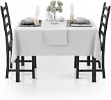 LivinEase 140x200cm White Tablecloth - Cotton Blend for 4-6 Seater view 8
