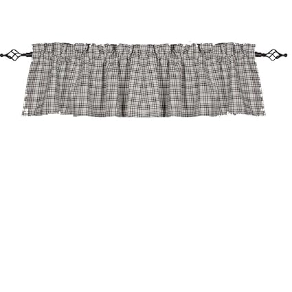 Home Collections by Raghu 72x15.5 Houndstooth Gray-Black Valance