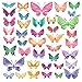 DECOWALL DS8-1602 Watercolour Butterflies Kids Wall Stickers Wall Decals Peel and Stick Removable Wall Stickers for Kids Nursery Bedroom Living Room d?cor